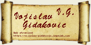 Vojislav Gidaković vizit kartica